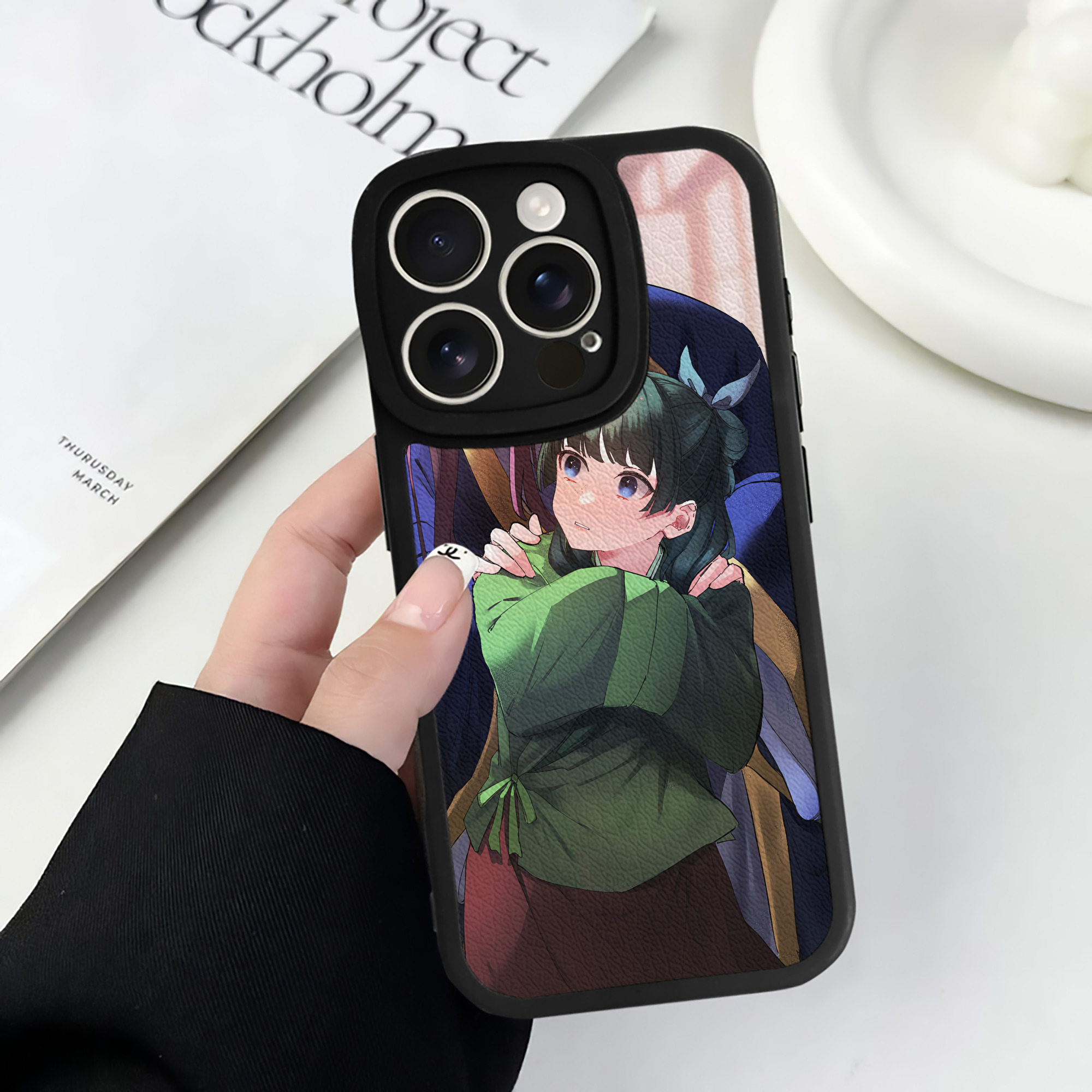 （画像用） 薬屋のひとりごと The Apothecary Diaries 【iPhone 16シリーズ対応】シリコンスマホケース（レザー調） 材質：シリコン